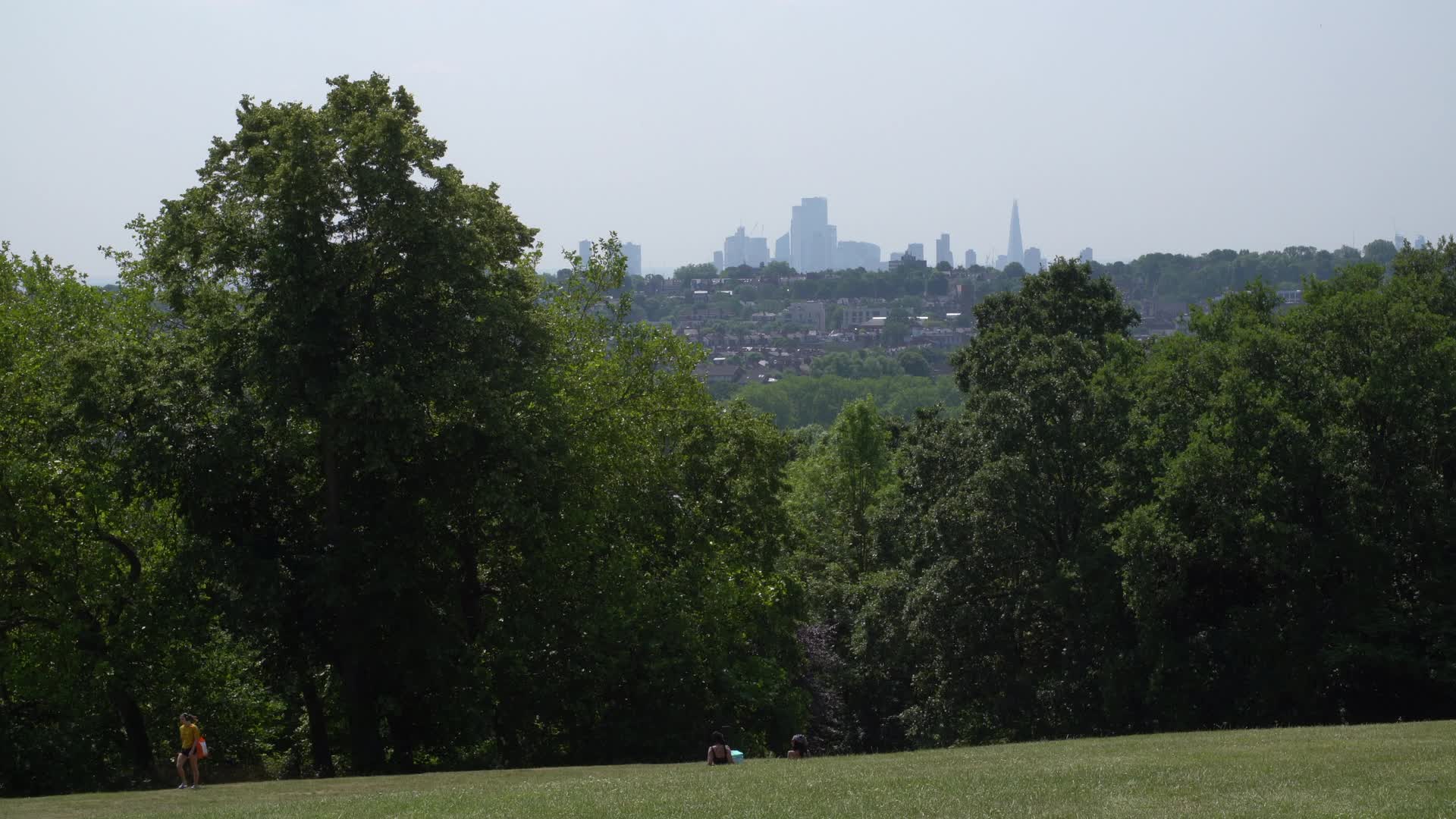 Sunny Summer Views of London Skyline