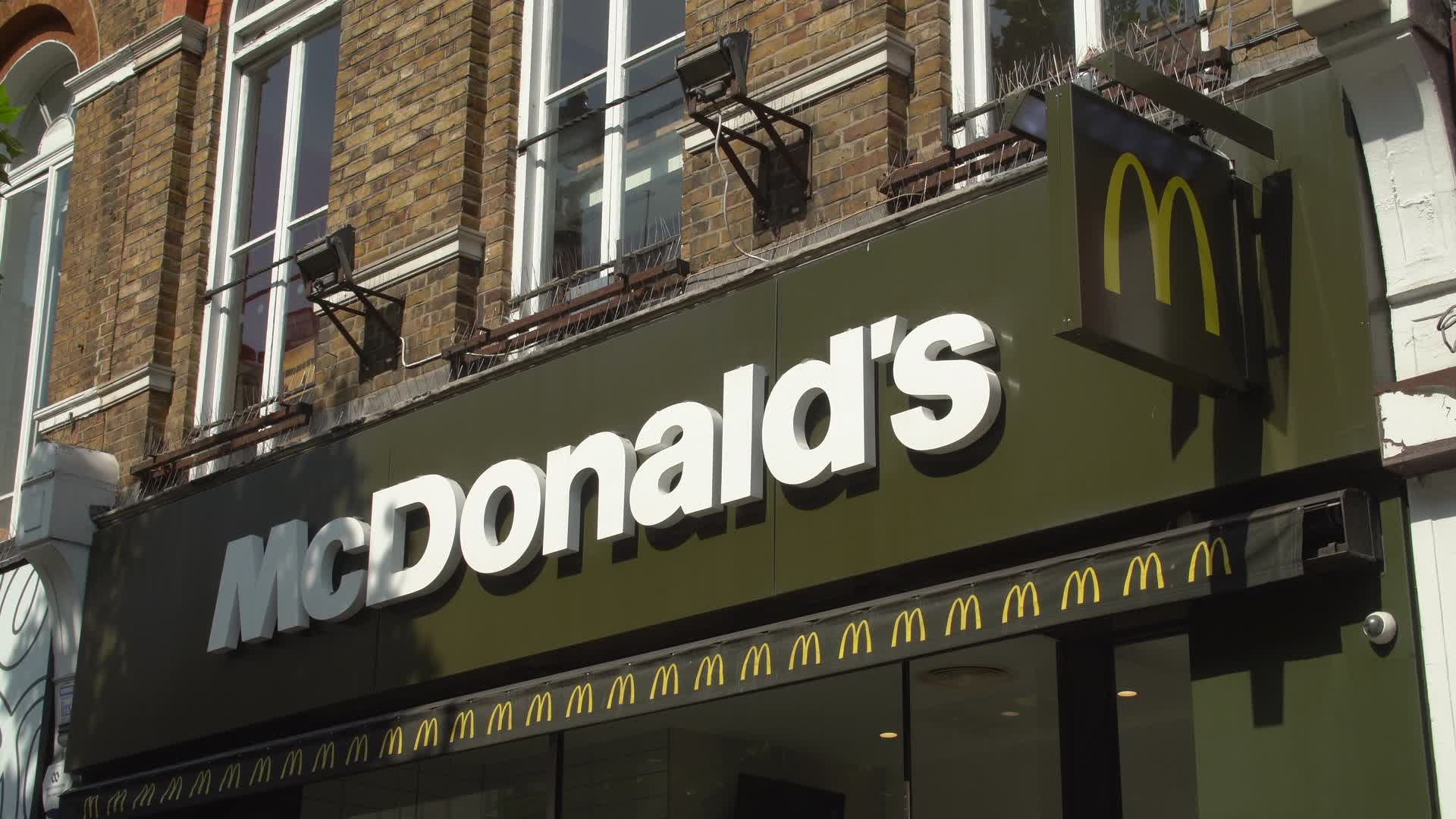 McDonald's Storefront on a Sunny Day in the UK