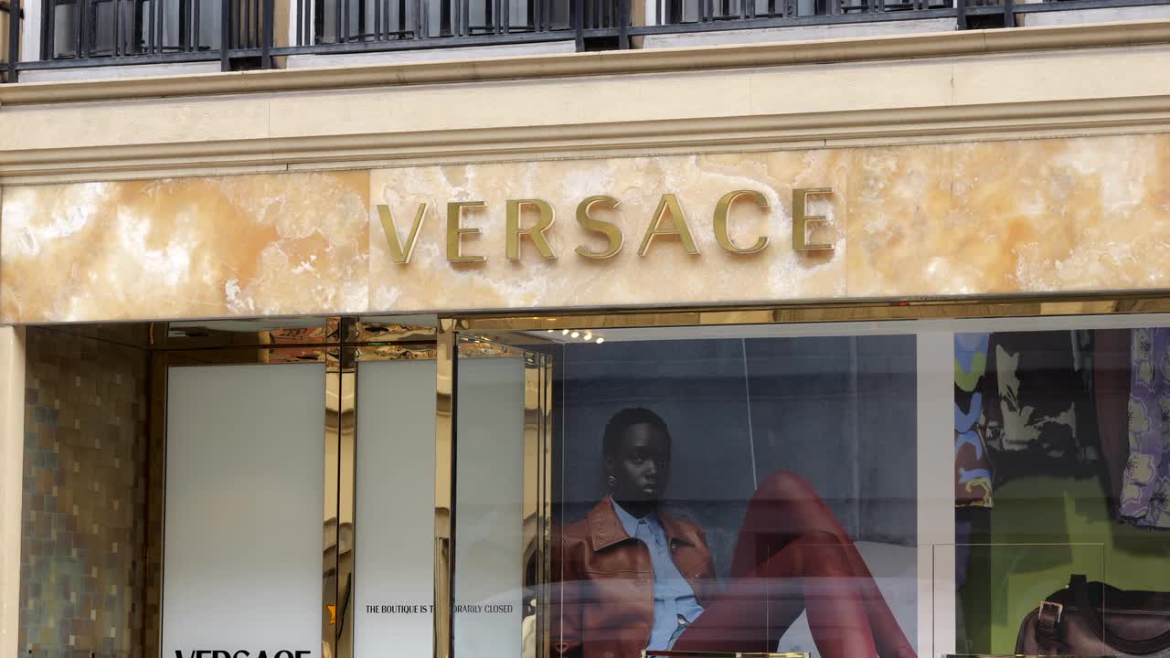 Versace Storefront Exterior Shot in London