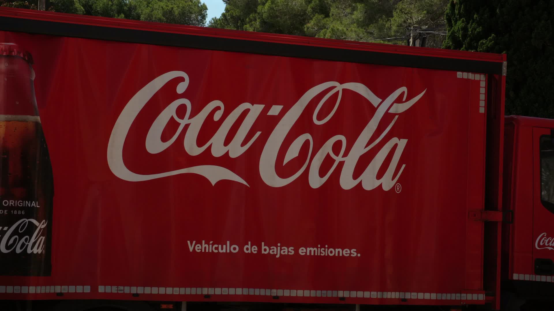 Coca-Cola Delivery Truck in Cala d'Or, Mallorca, Spain