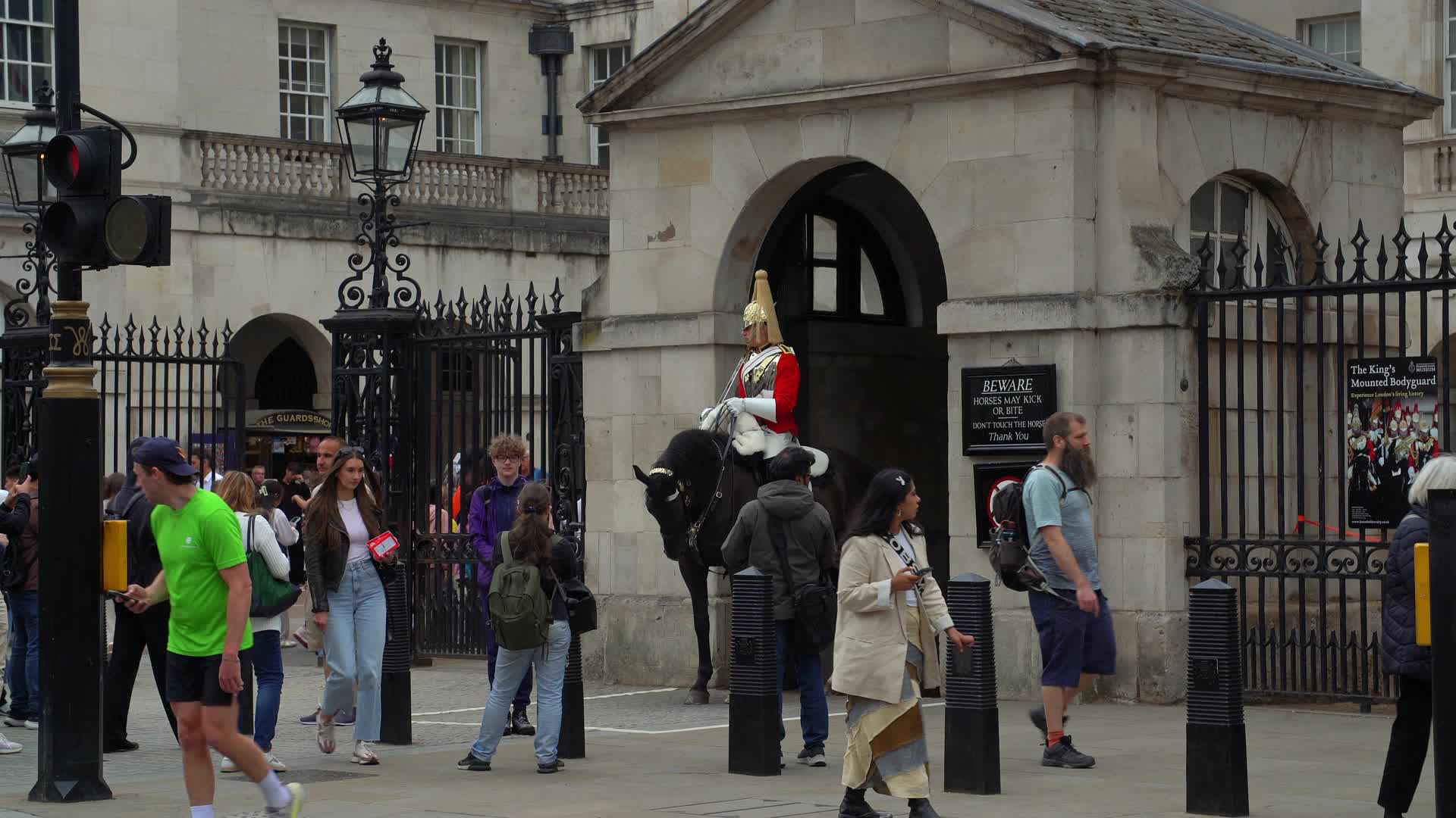 King's Guards on Duty at Horse Guards Parade, London