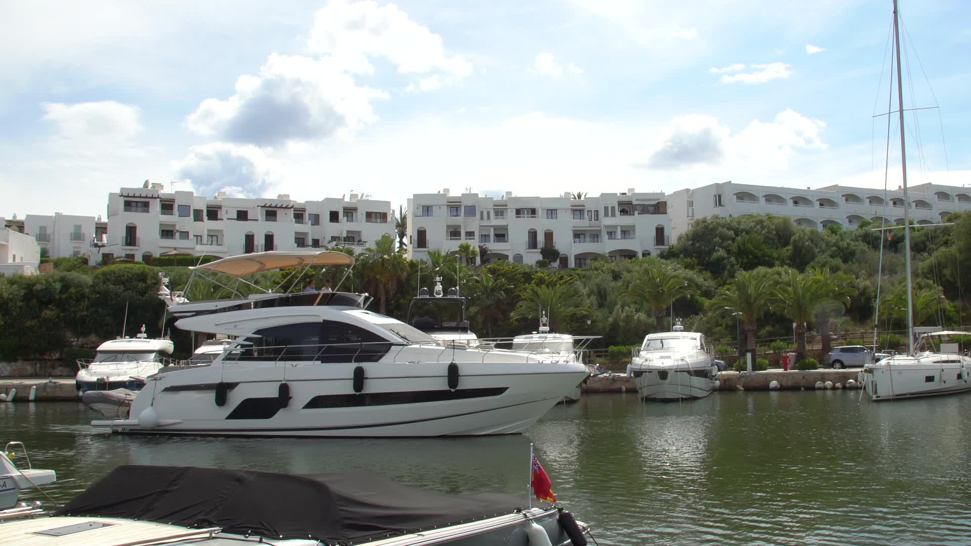 Luxury Yachts in a Marina in Cala d'Or, Mallorca, Spain