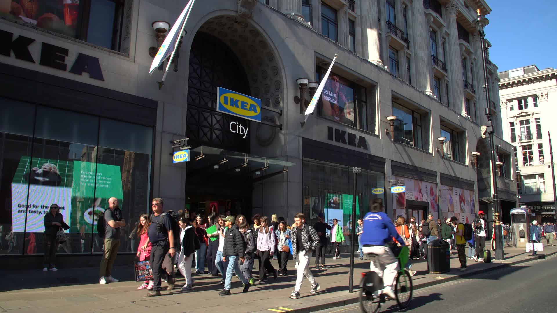 Busy Day Outside IKEA Oxford Street