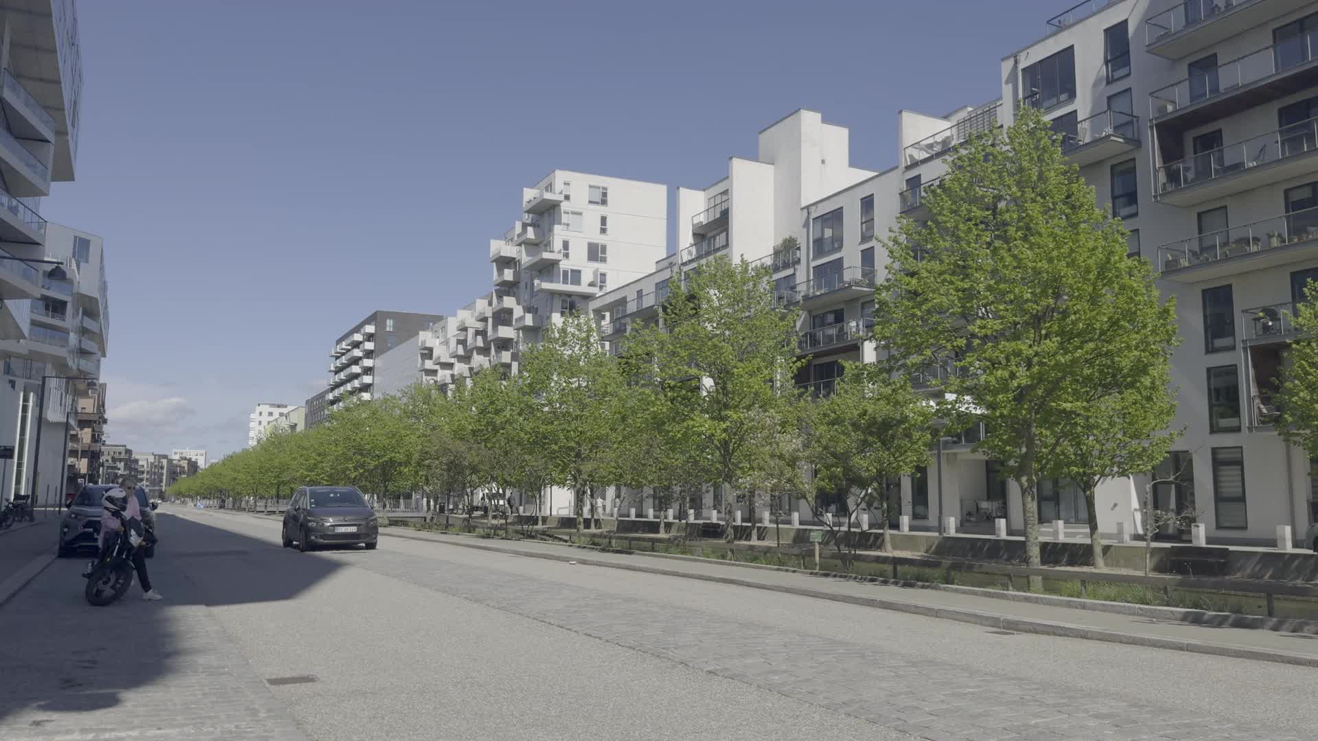 Modern Copenhagen Street Scene with Urban Architecture