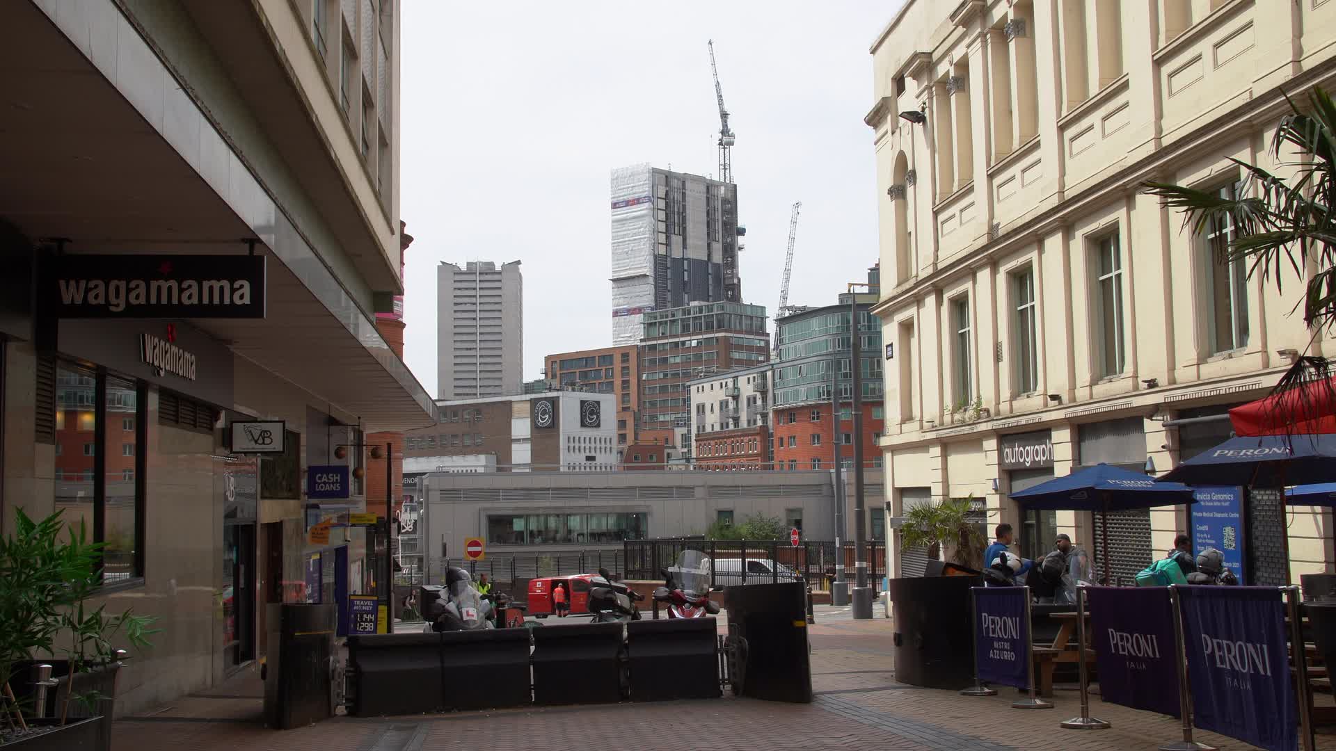 Urban Construction Scene in Birmingham, UK