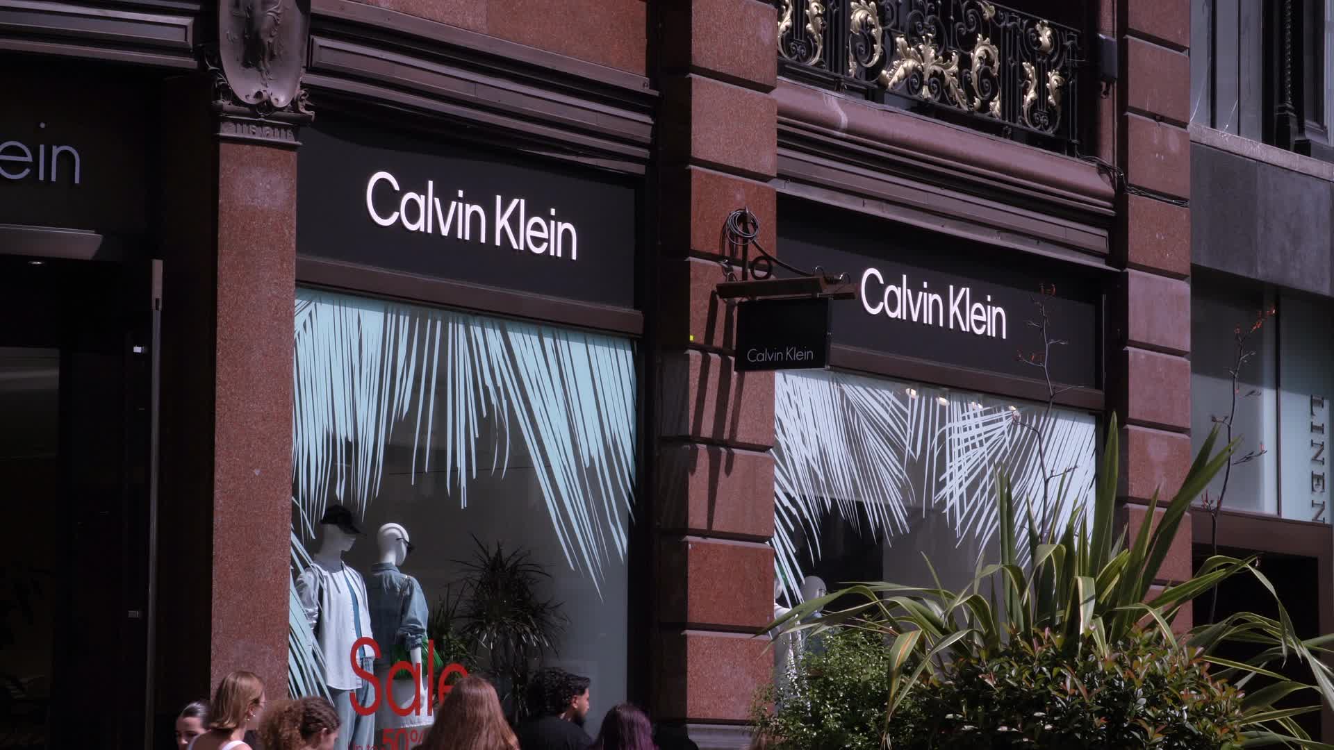 Calvin Klein Retail Storefront on a Sunny Day