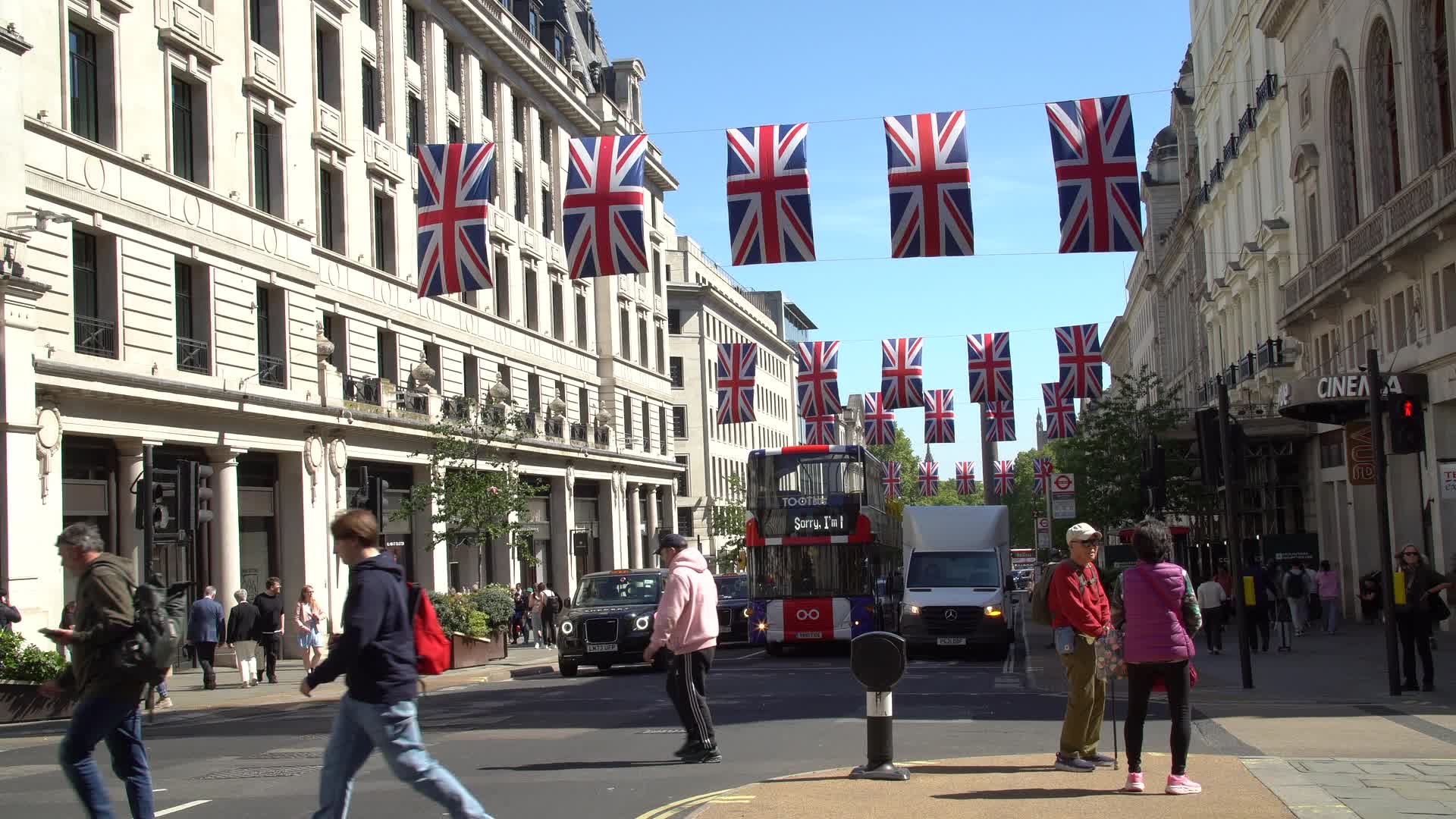 Union Jack Flags on London Street