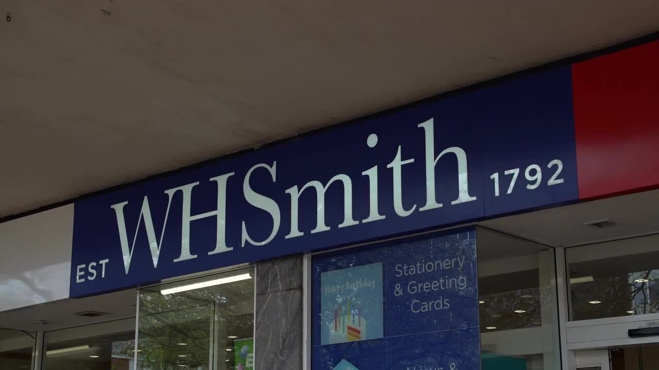 WHSmith Storefront Exterior on April Day