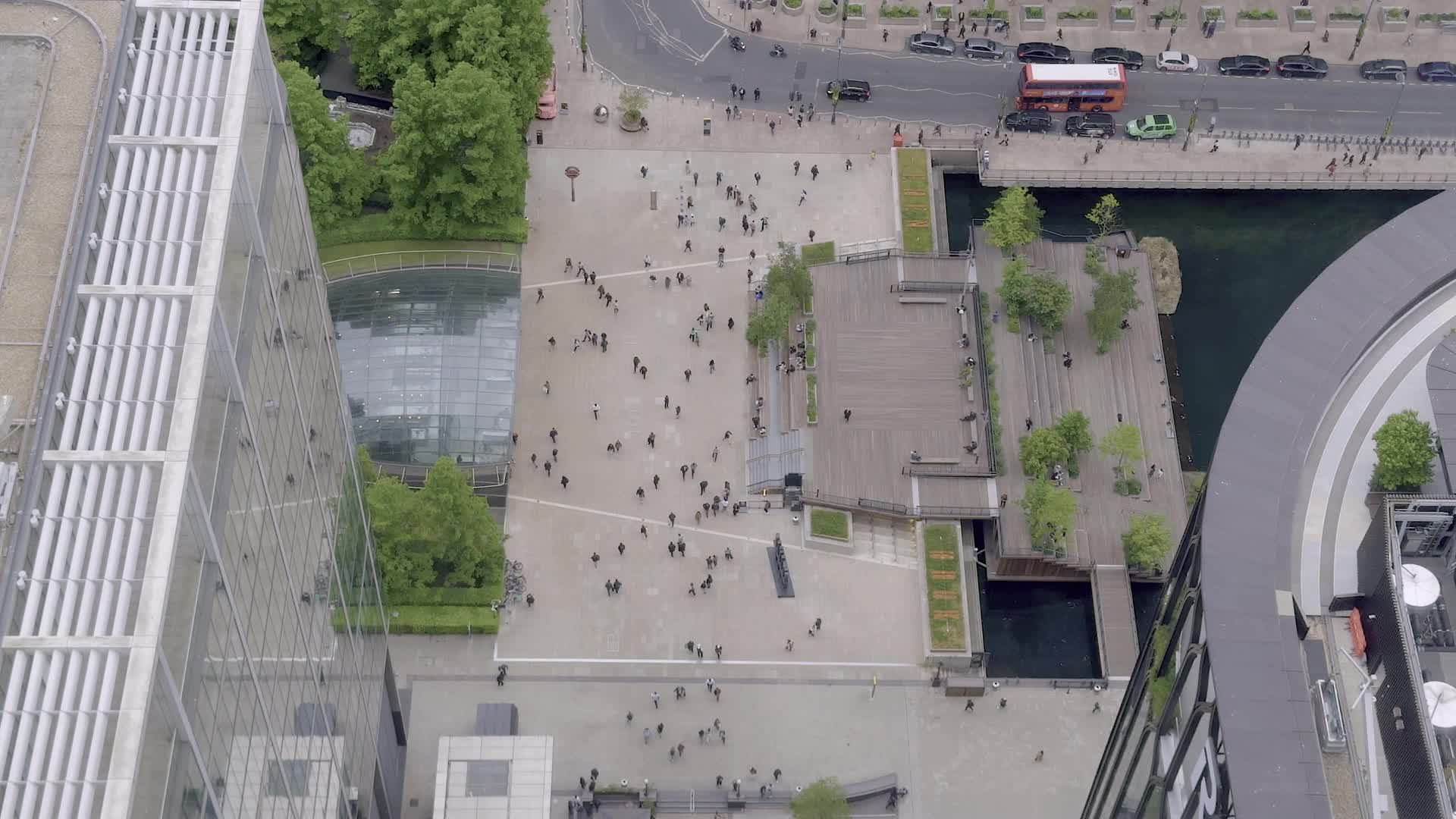 Aerial View of London Urban Scene