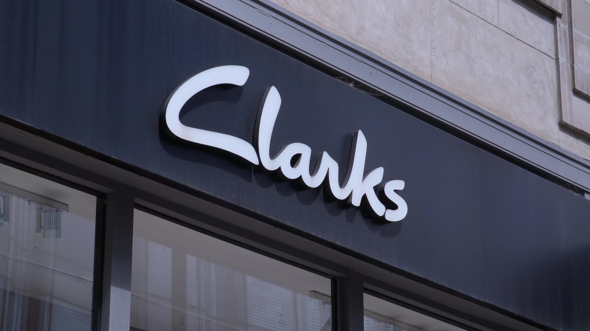 Clarks Storefront with Signage