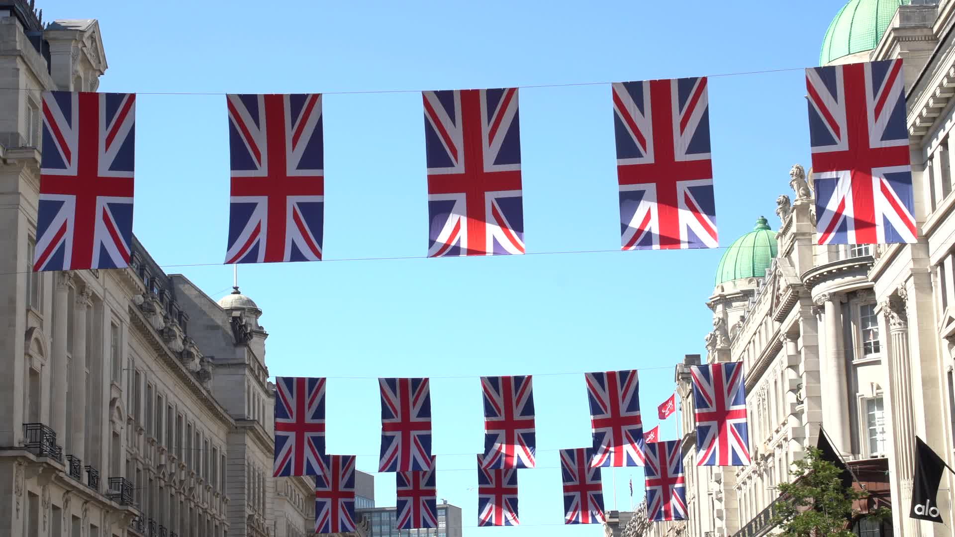 Regent Street Union Jack Flags Display