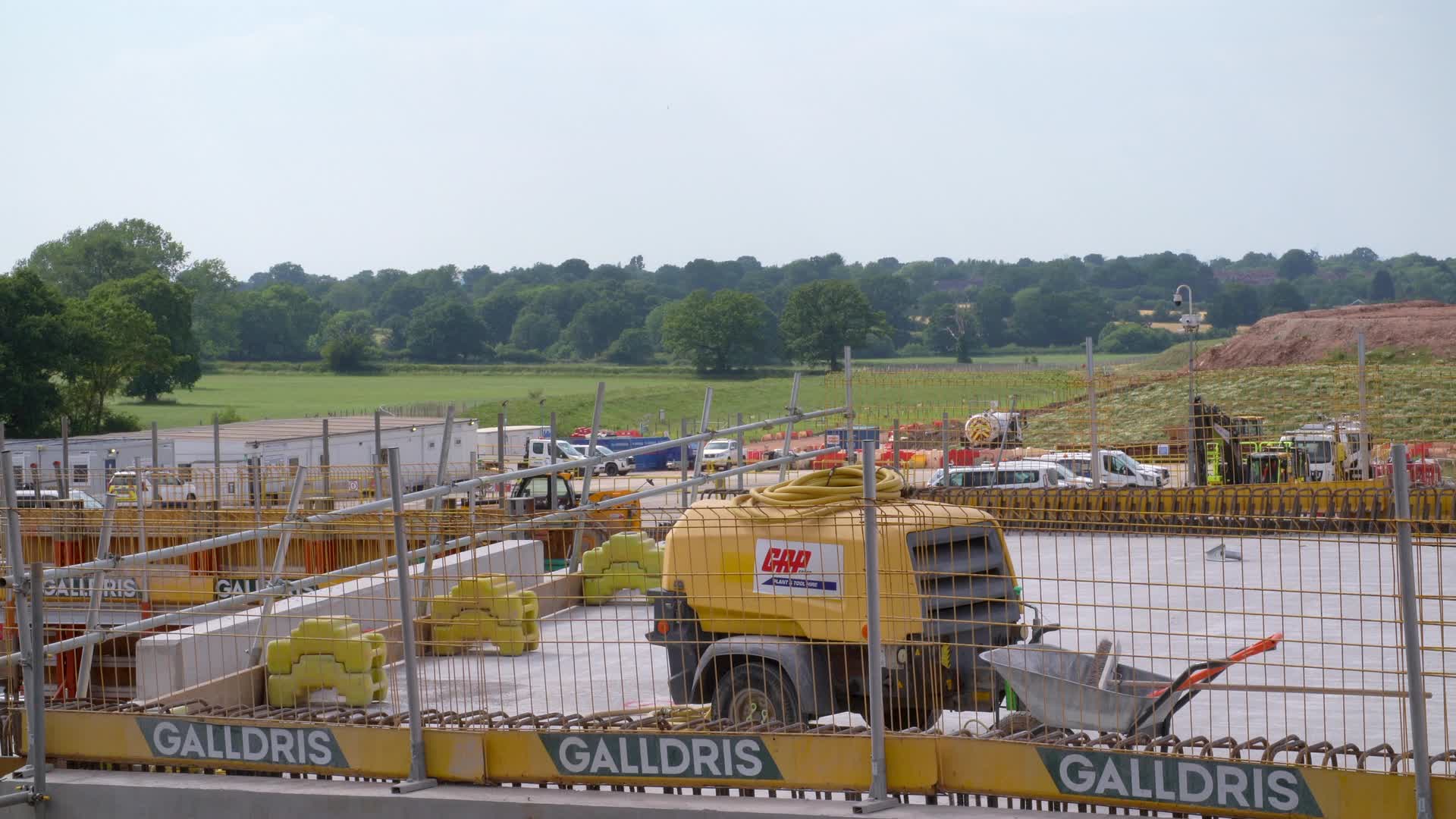 Construction at HS2 Site in the West Midlands