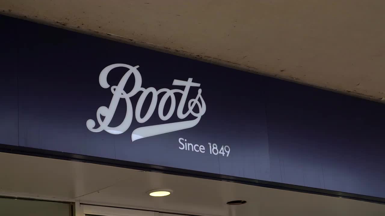 Close-Up of Boots Storefront Signage