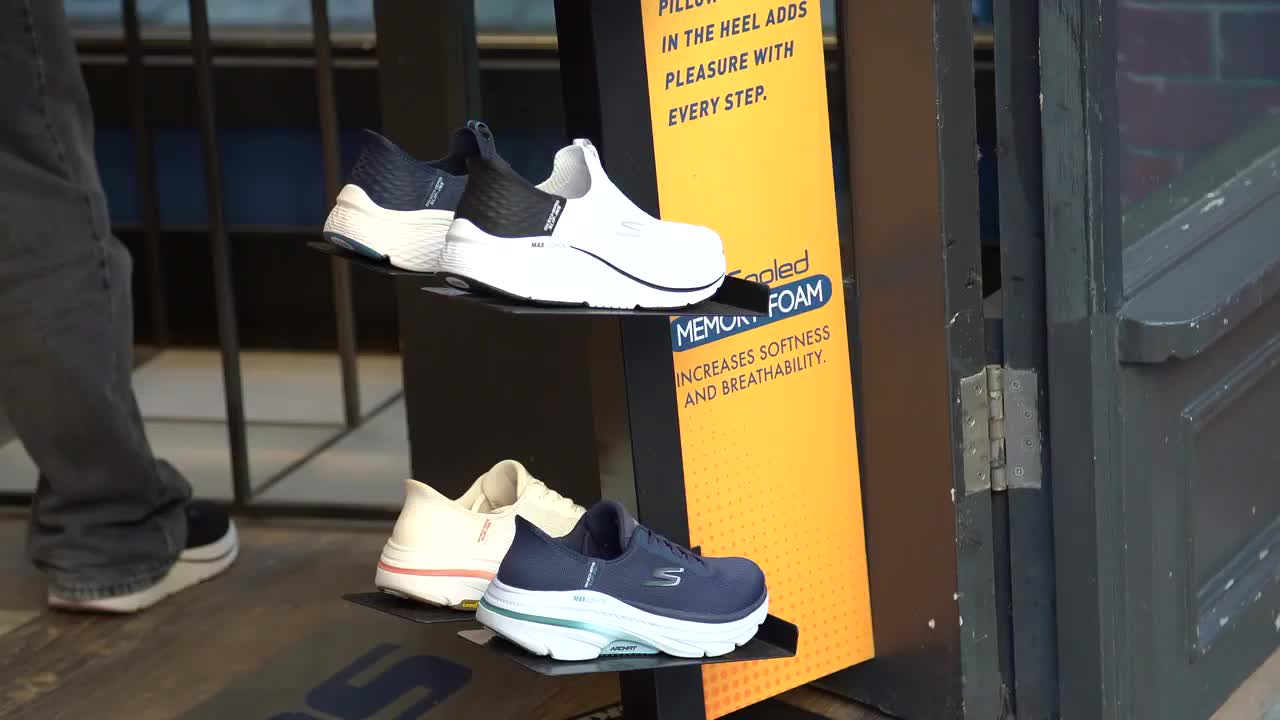 Skechers Shoe Display with Memory Foam Technology