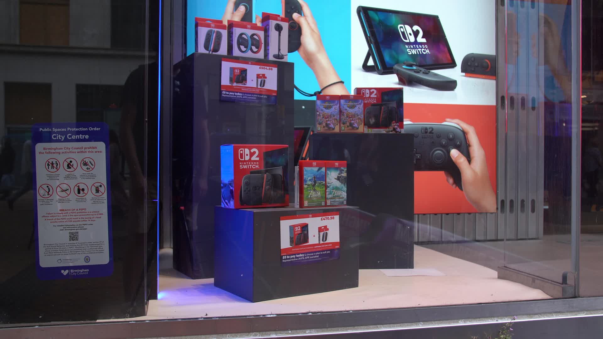 Nintendo Switch 2 Display in Birmingham Shop