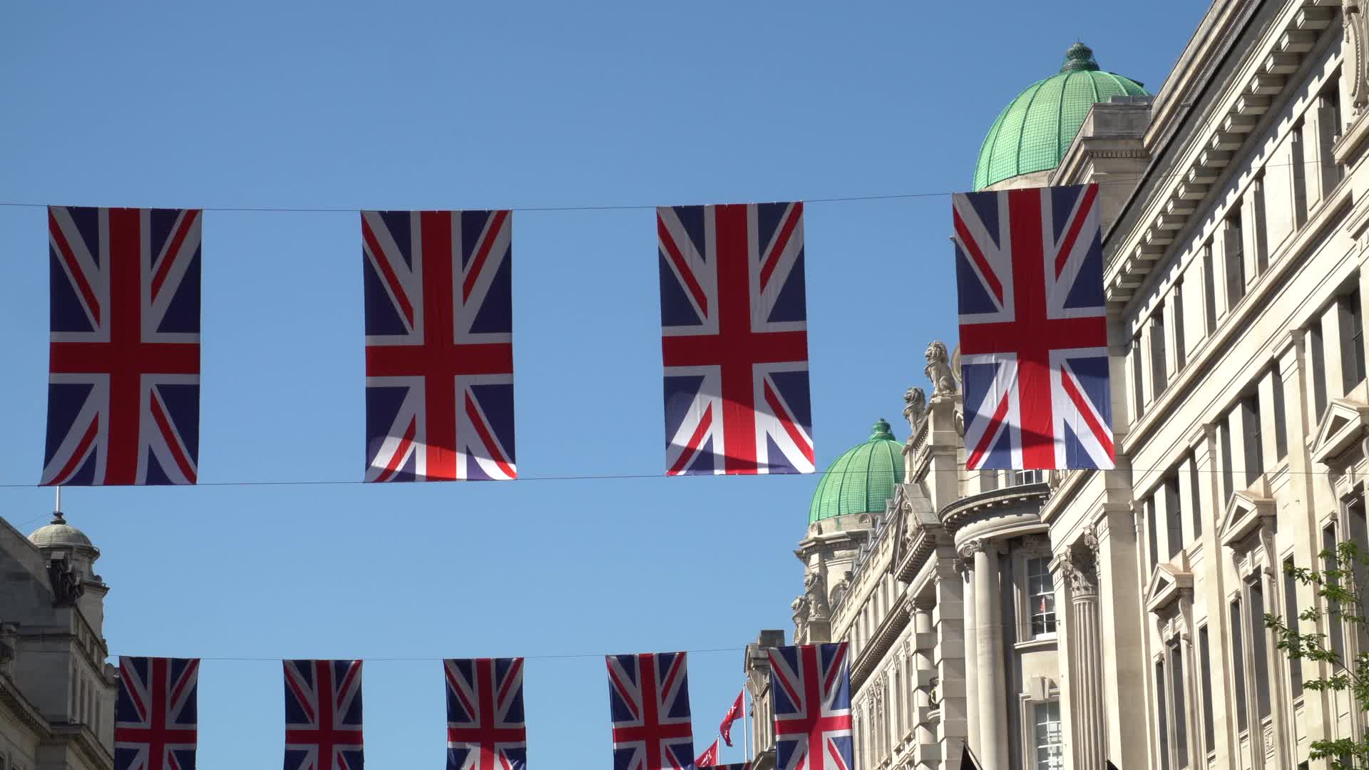 Regent Street Union Jack Flags in Spring