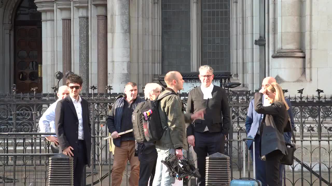 Royal Courts of Justice Exterior Scene in London 4K