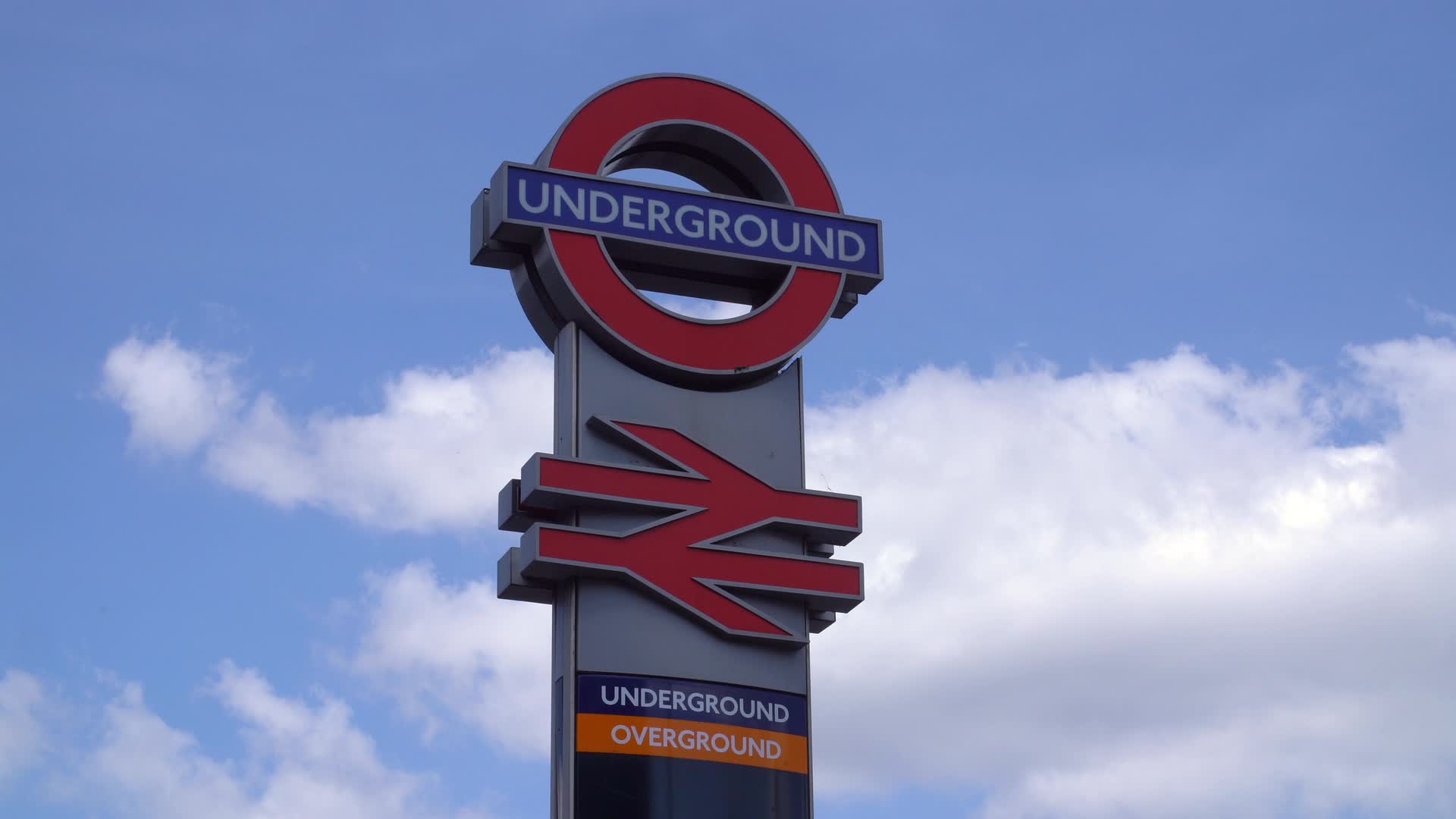 London Transport Sign with Clear Sky