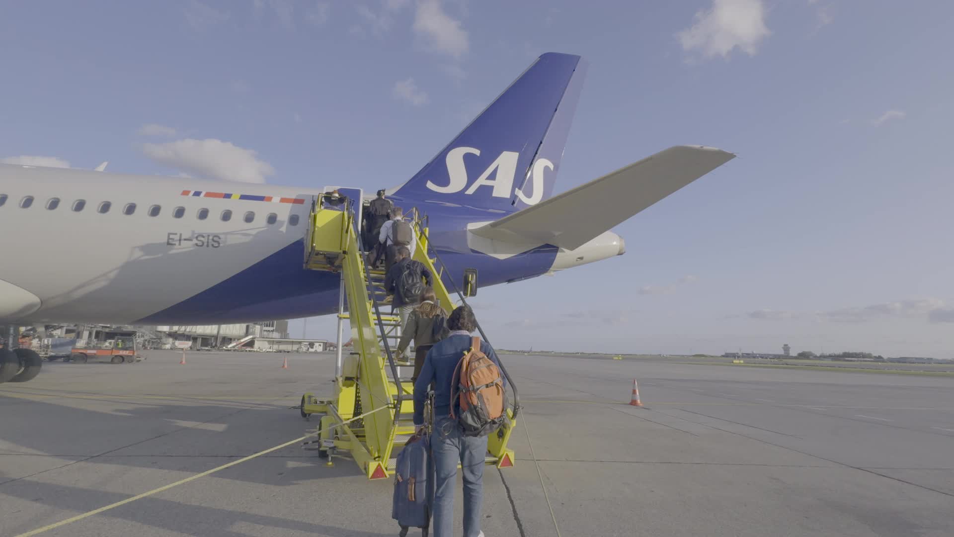 Passengers Boarding SAS Aircraft