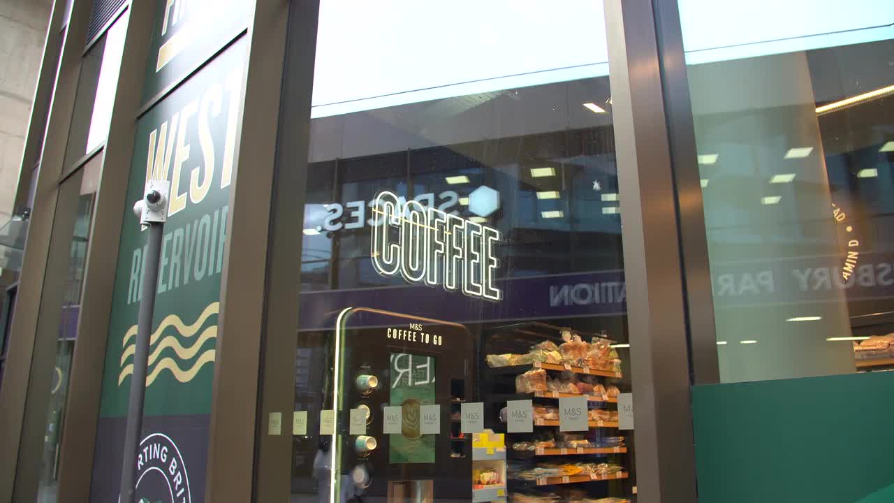 M&S Food Storefront with Coffee Display