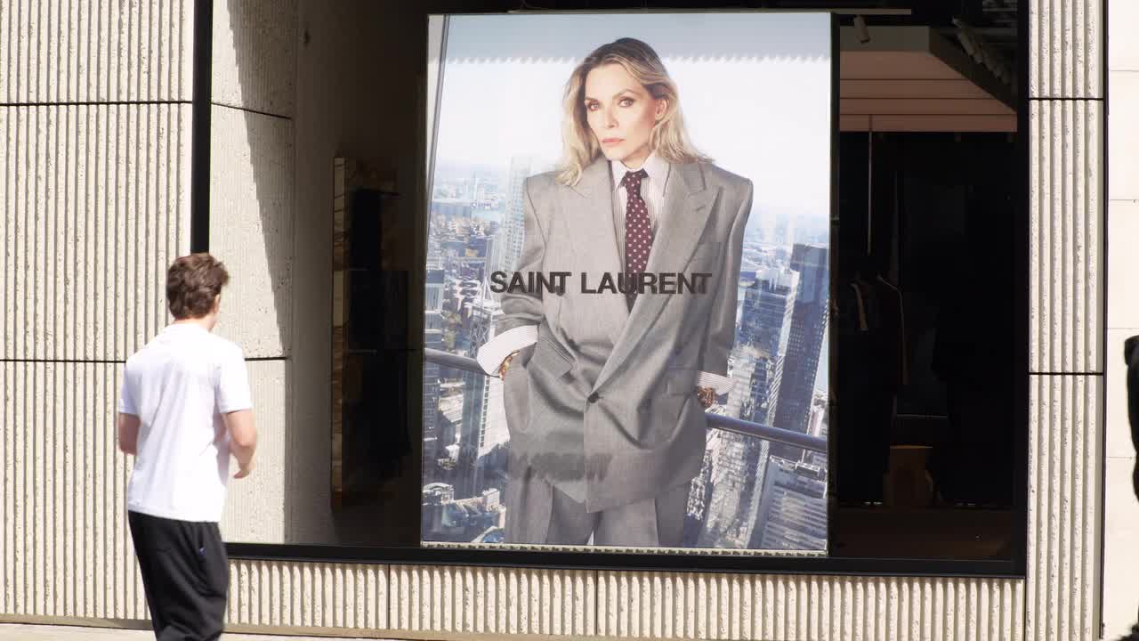 Yves Saint Laurent Storefront Advertising in London