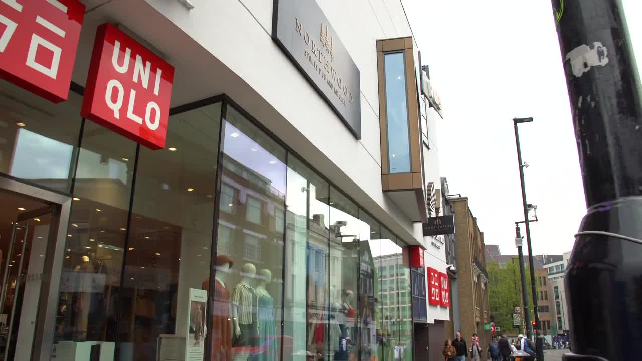 Uniqlo Storefront in Urban Setting - April 21