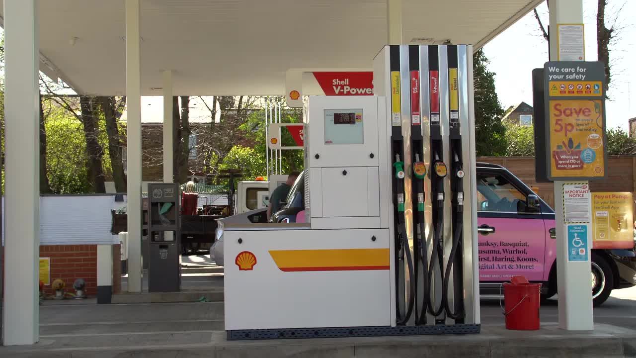 Shell Gas Station Fuel Pump Scene
