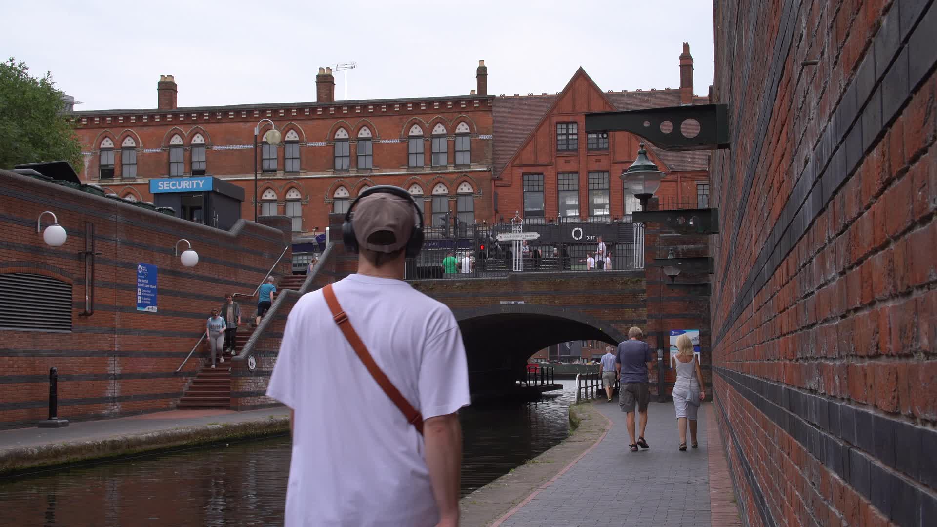 Canal Pathway Under Black Sabbath Bridge in Birmingham, UK