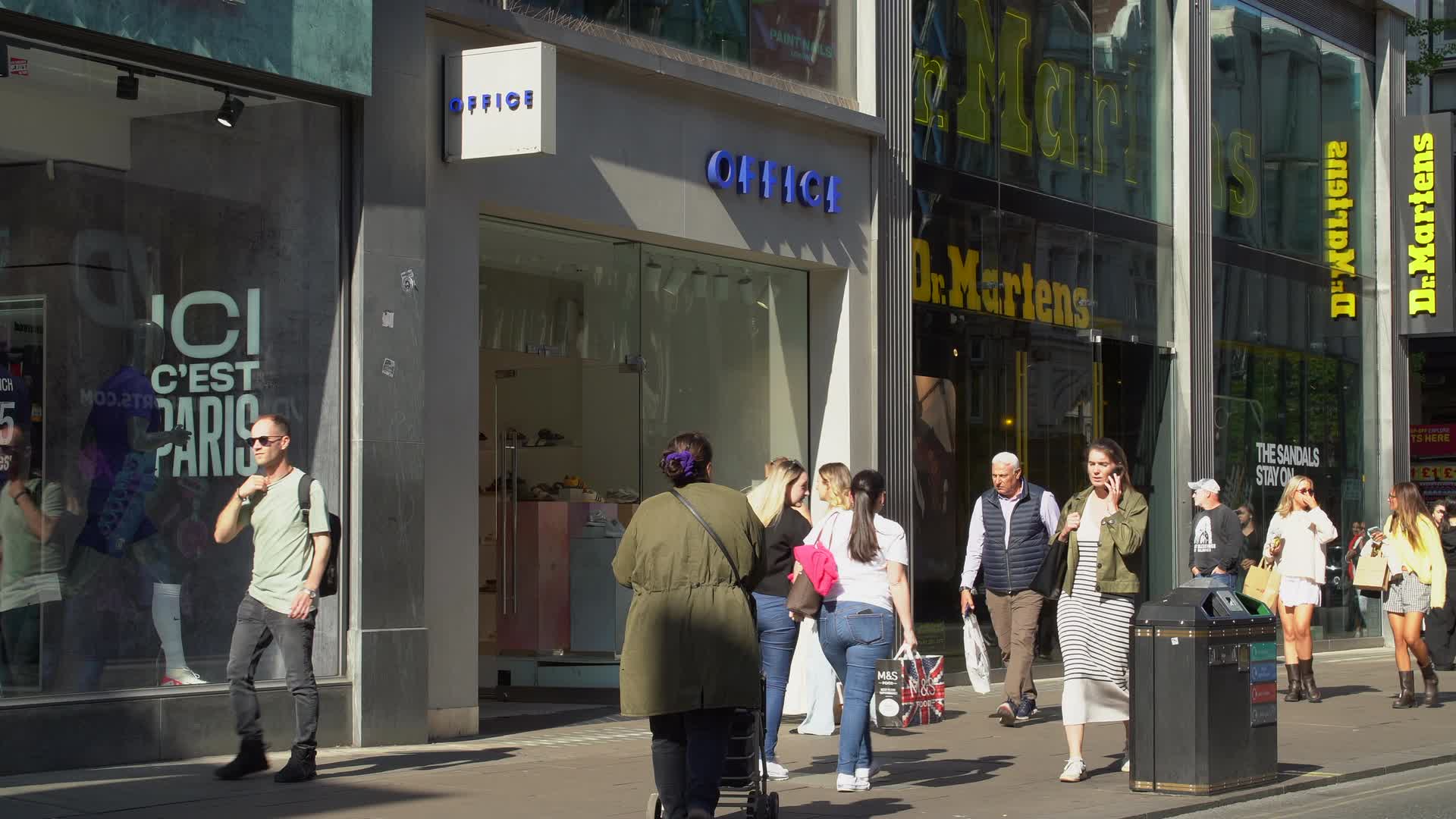 Busy Day on Oxford Street Shopping District