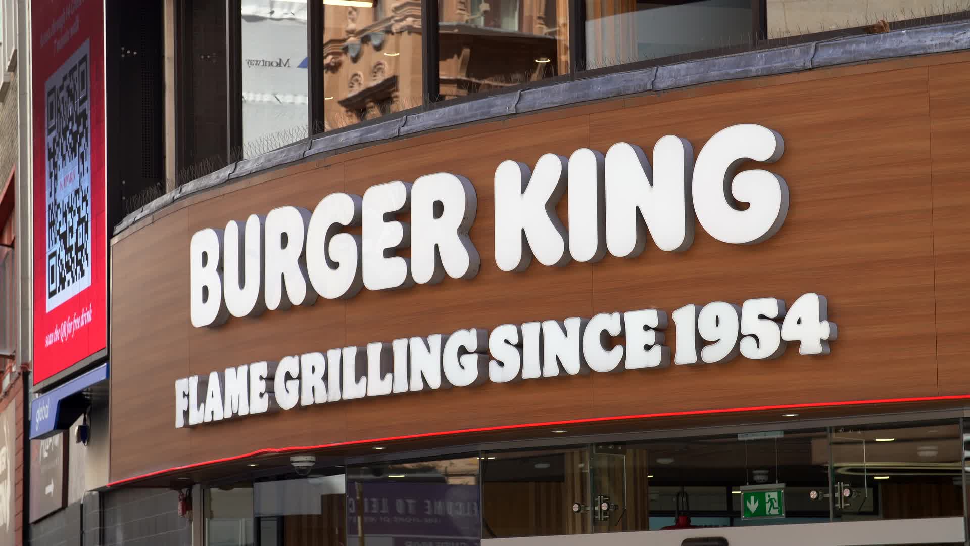 Burger King Storefront Exterior - Urban Setting