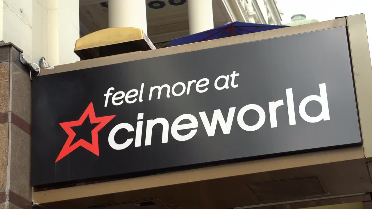 Cineworld Cinema Exterior Signage Close-up