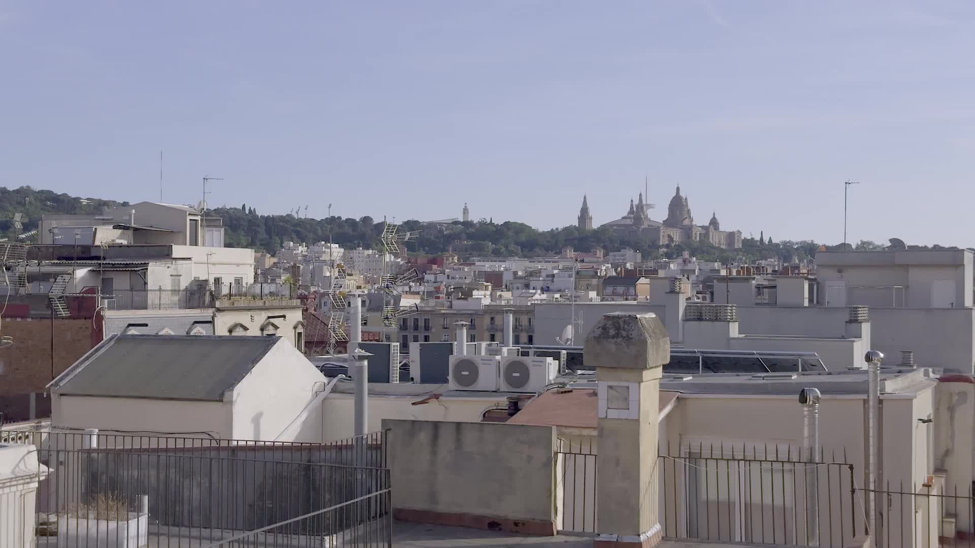 Barcelona Rooftop Cityscape View
