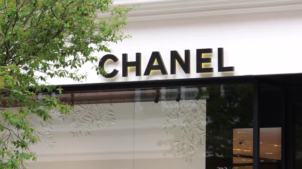 Chanel Sign On Storefront Exterior in London