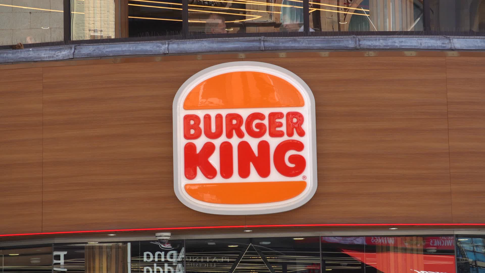 Burger King Storefront Signage Close-Up