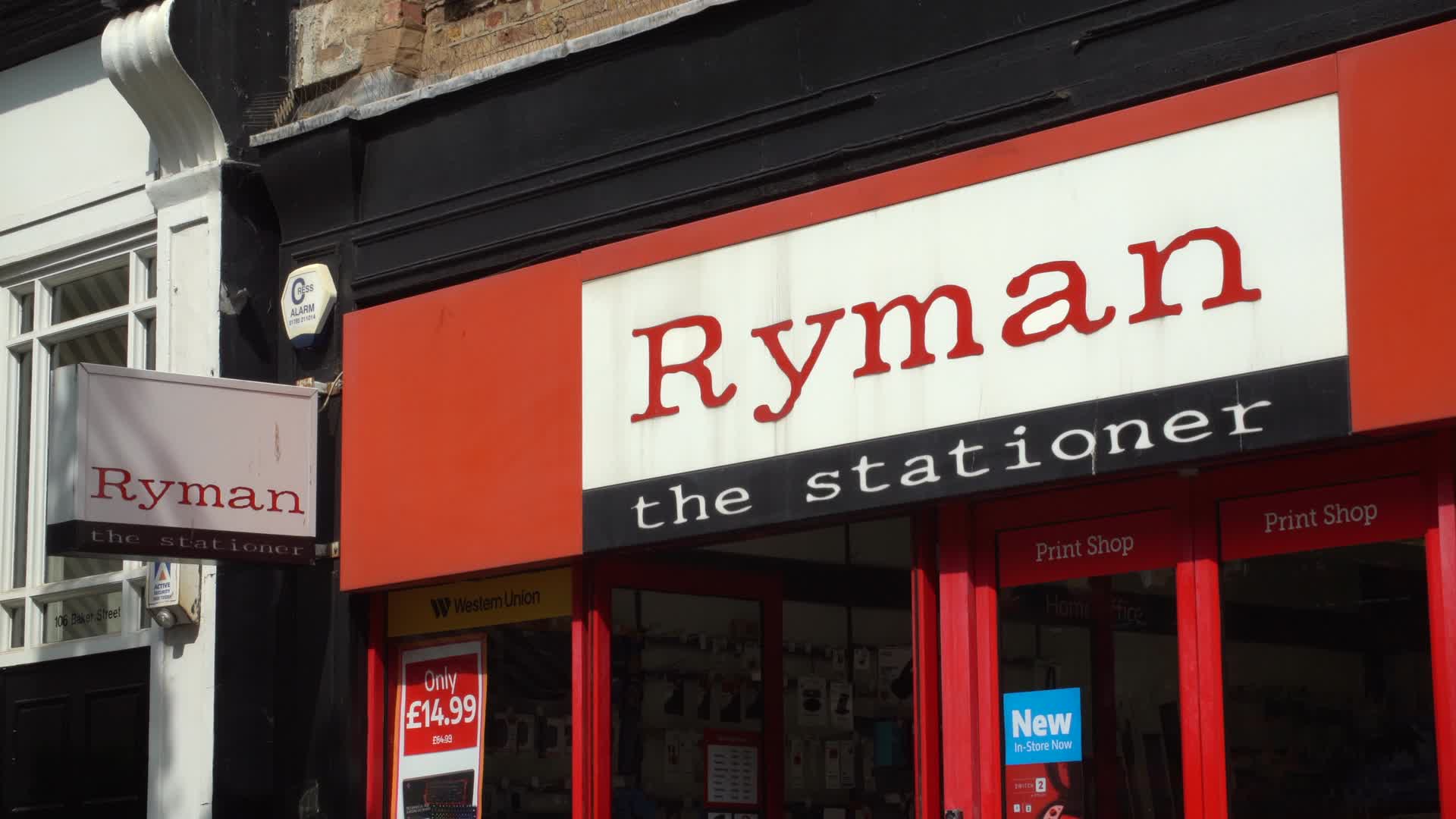 Front View of Ryman Stationery Store