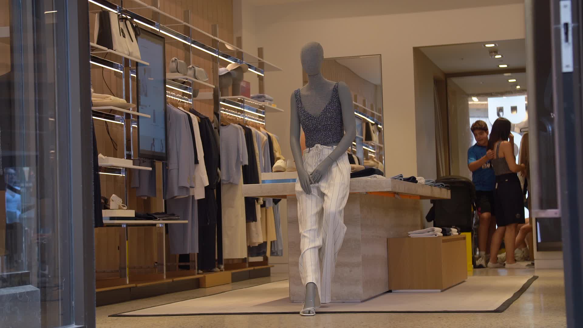 Modern Fashion Display in Retail Store