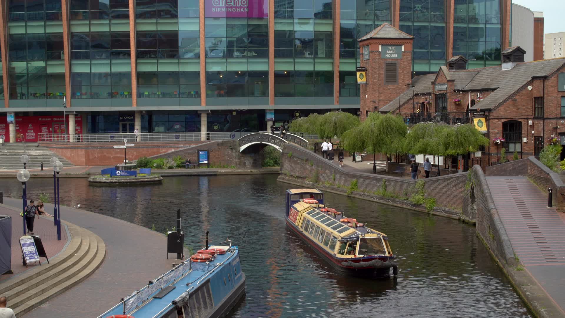 Birmingham Canal with The Mailbox in View