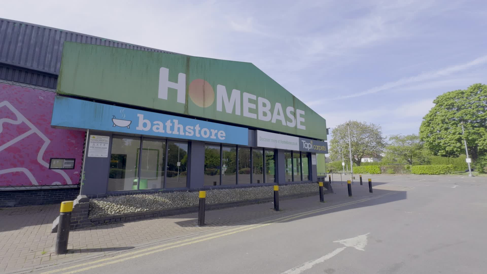Exterior View of Homebase Storefront in Spring