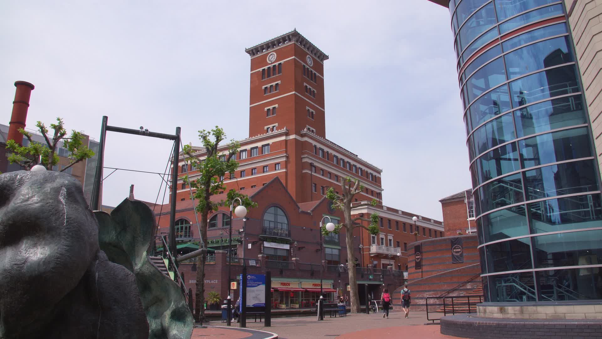 Brindley Place Birmingham Scenic Urban View