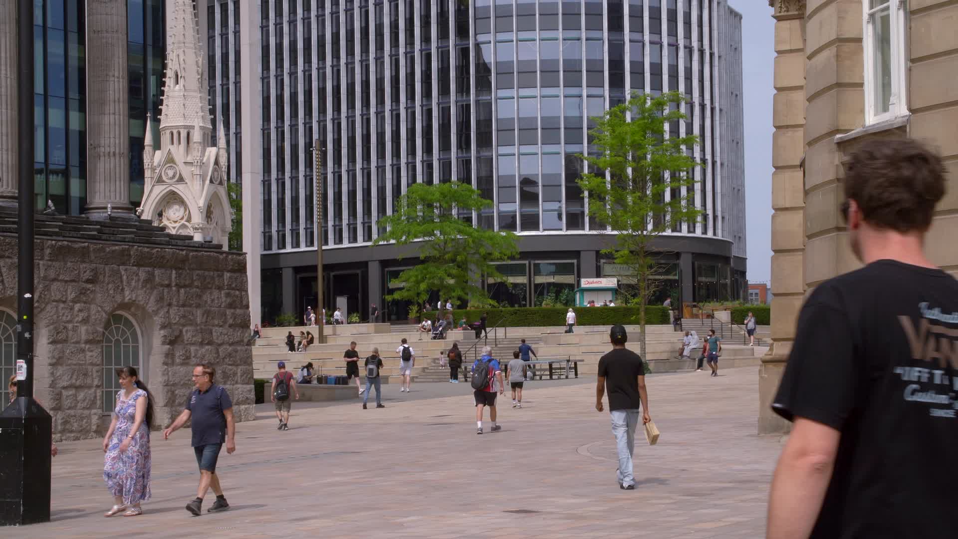 Urban Square with Modern Architecture