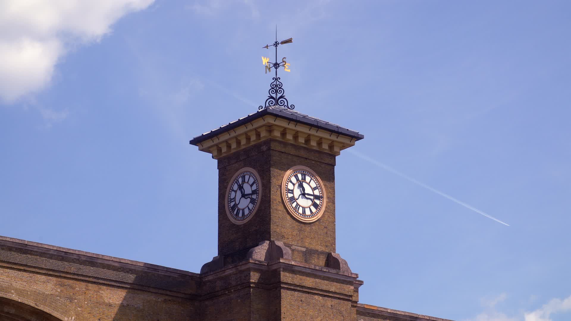 Close of King's Cross St Pancras Station Clock Tower