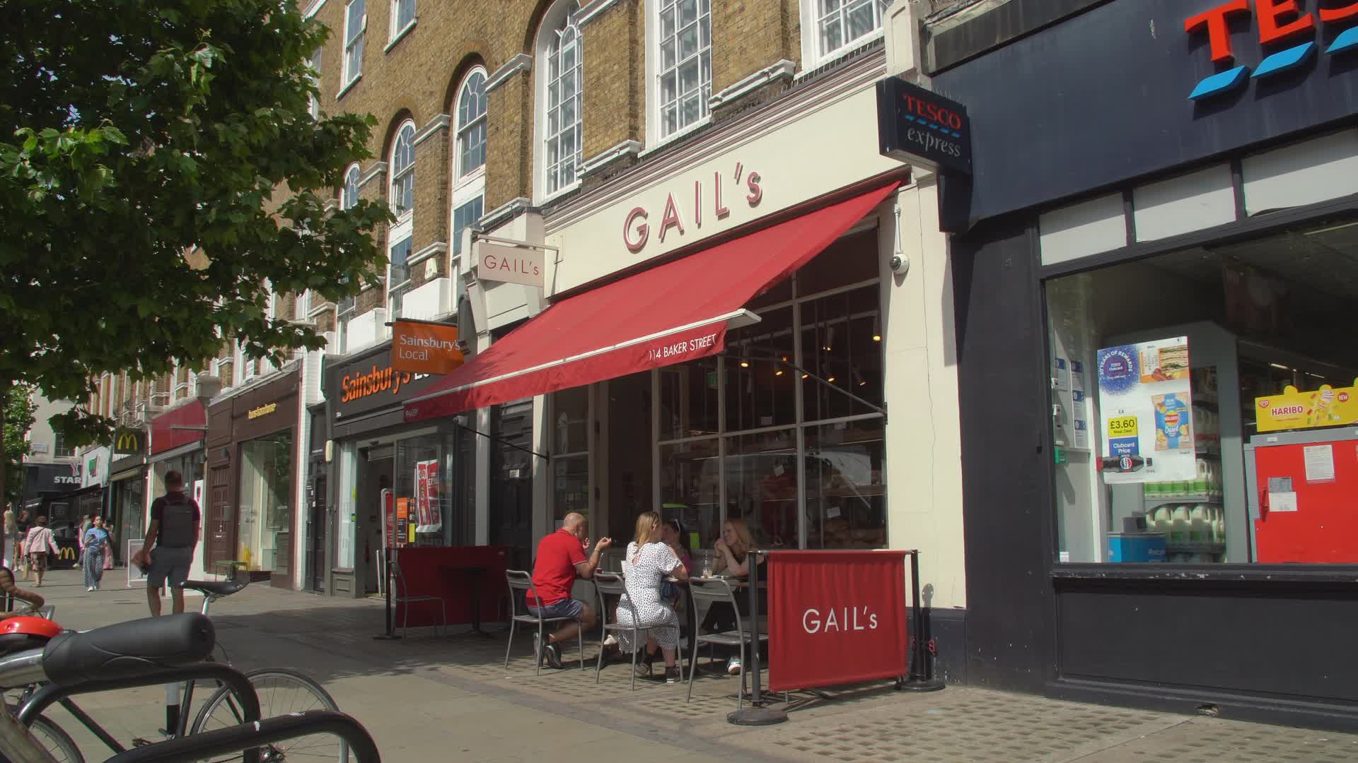 Outdoor Cafe Scene at Gail's Bakery