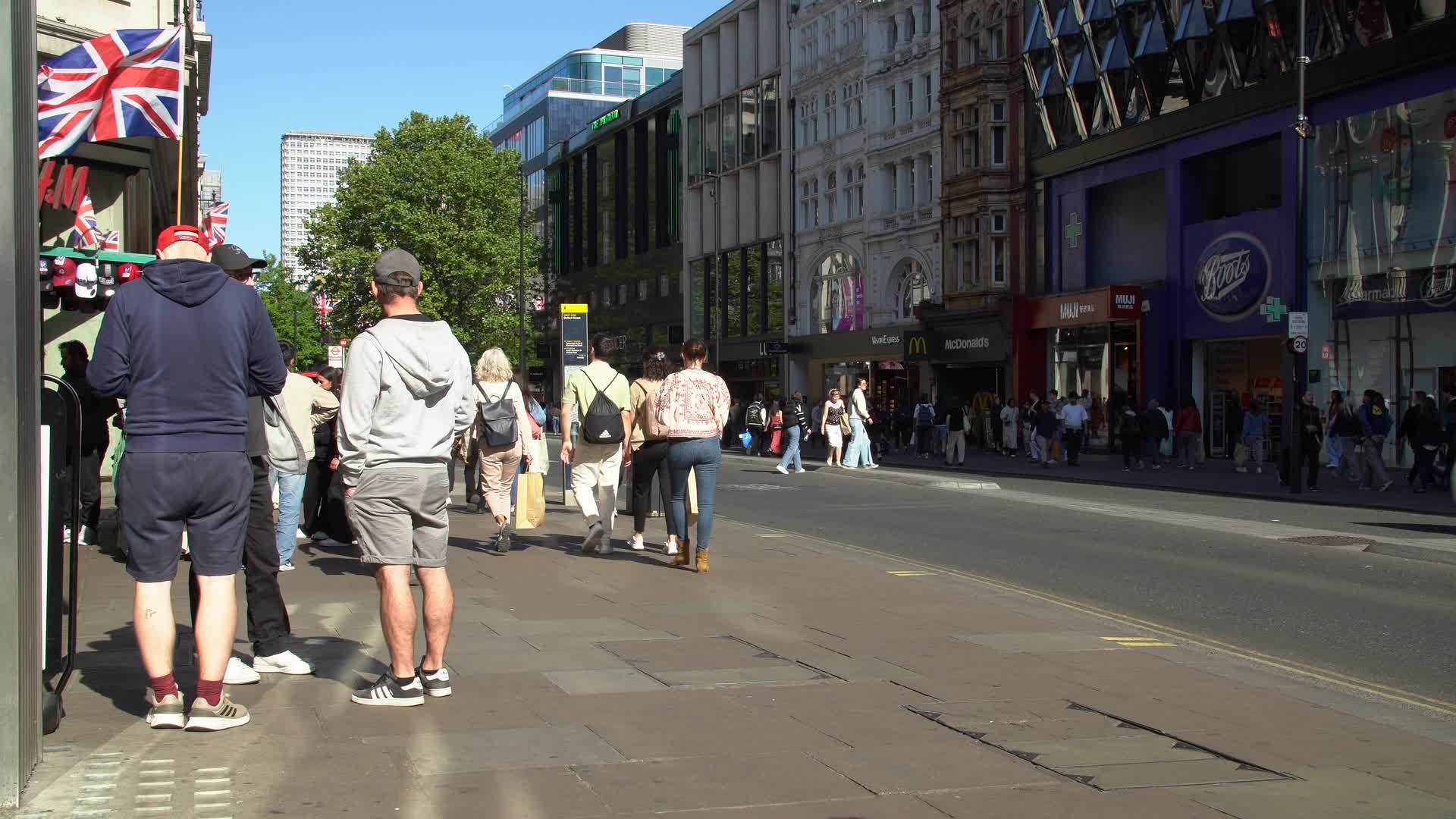 Oxford Street Busy Pedestrian Scene May 2023