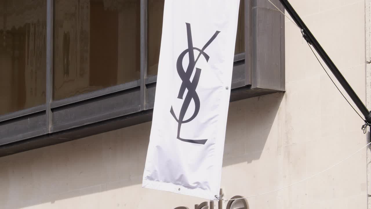 Yves Saint Laurent Flag On Storefront in London