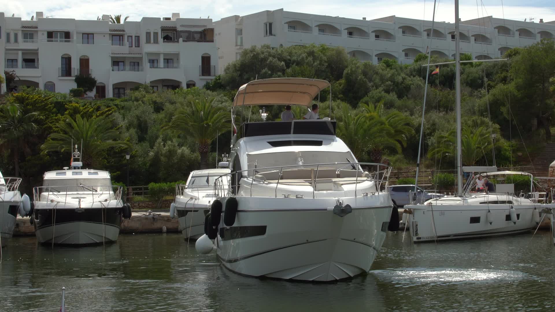 Luxury Yachts in Cala d'Or Marina in Mallorca, Spain
