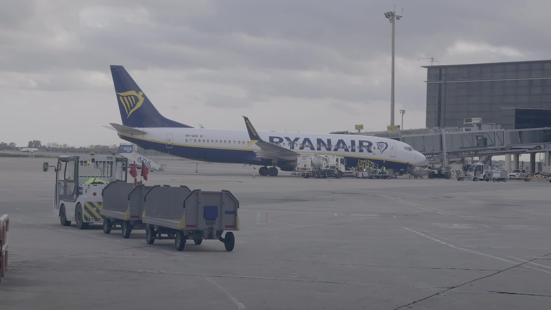 Ryanair Plane at Barcelona Airport
