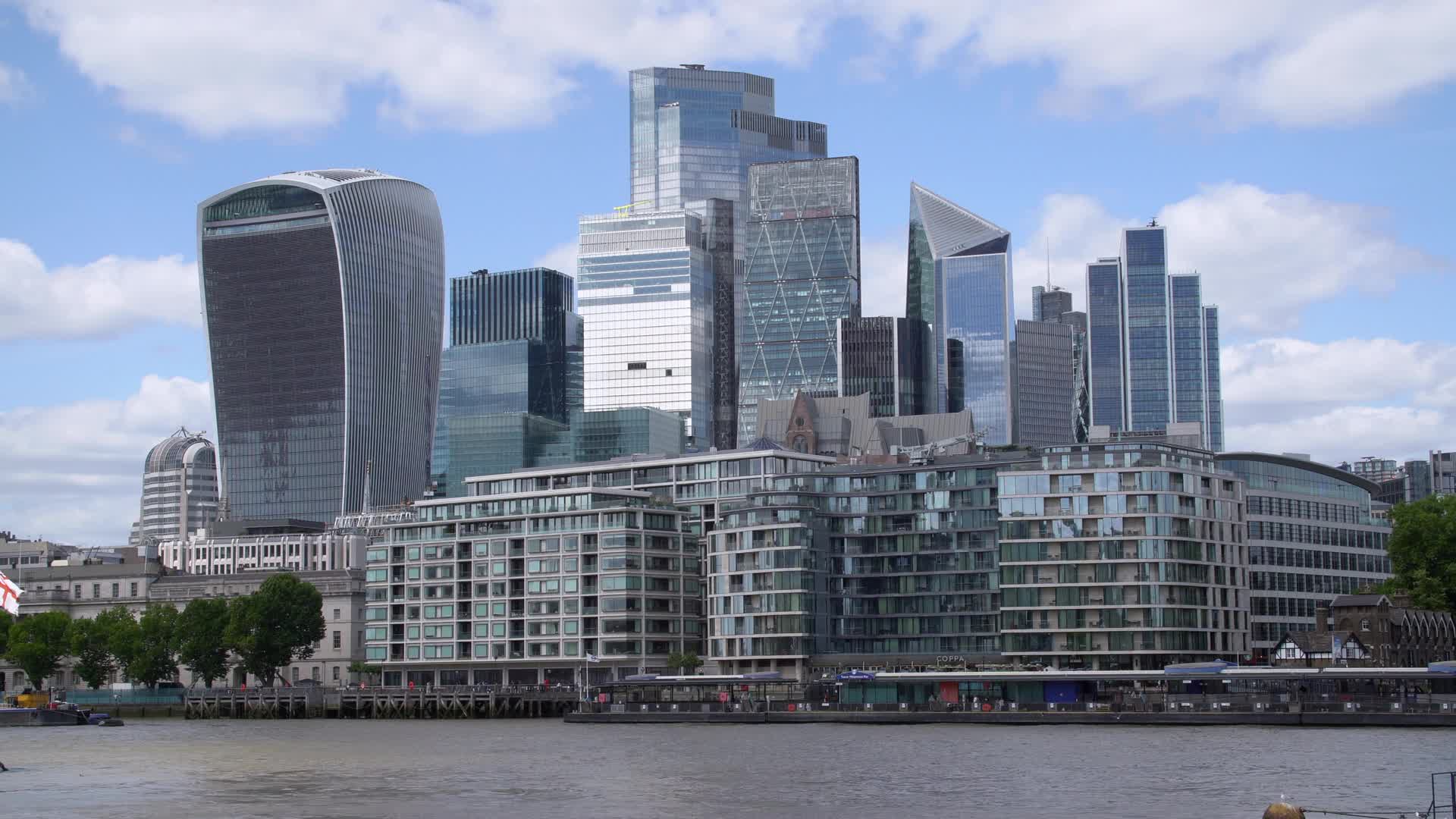 Modern London Skyline by the Thames