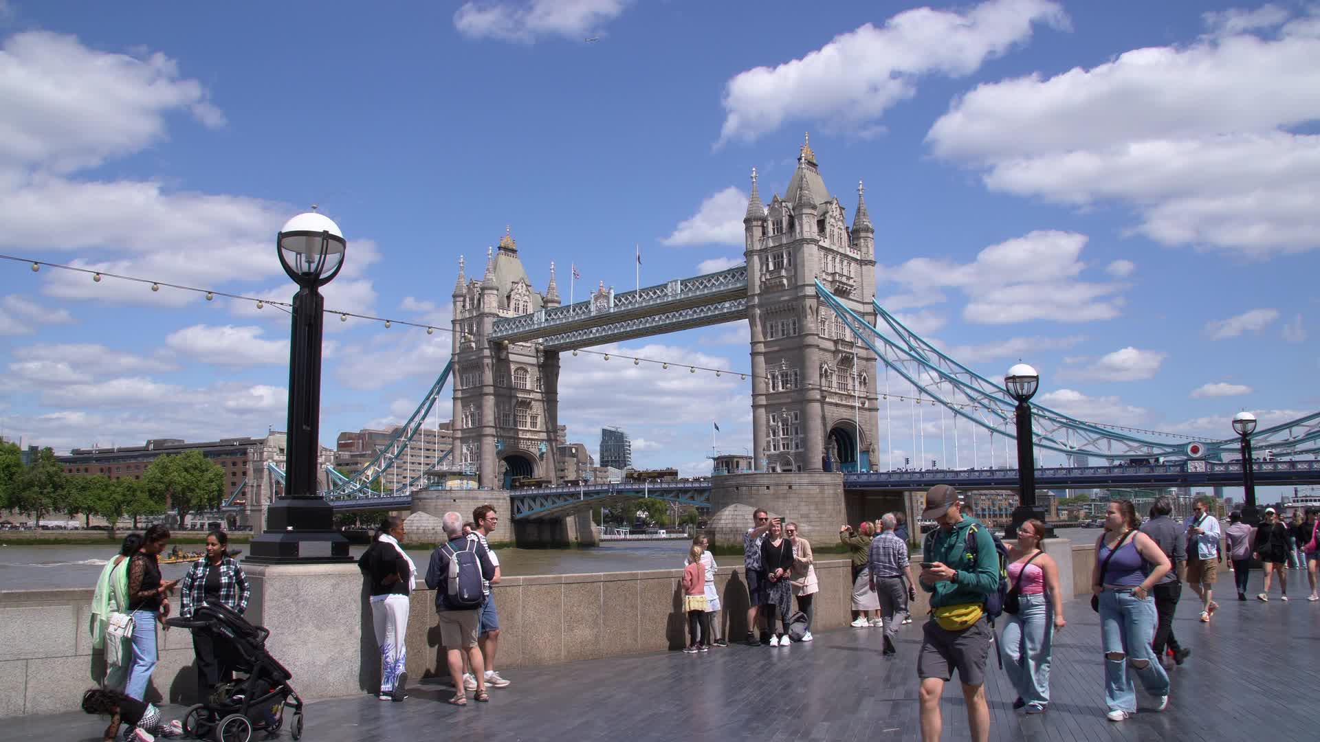 Tower Bridge London on a Busy Summer Day