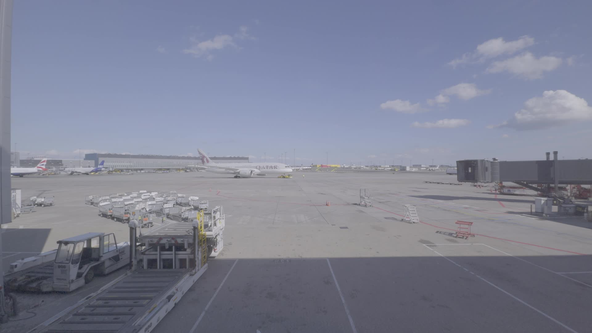 Copenhagen Airport Tarmac with Airplanes