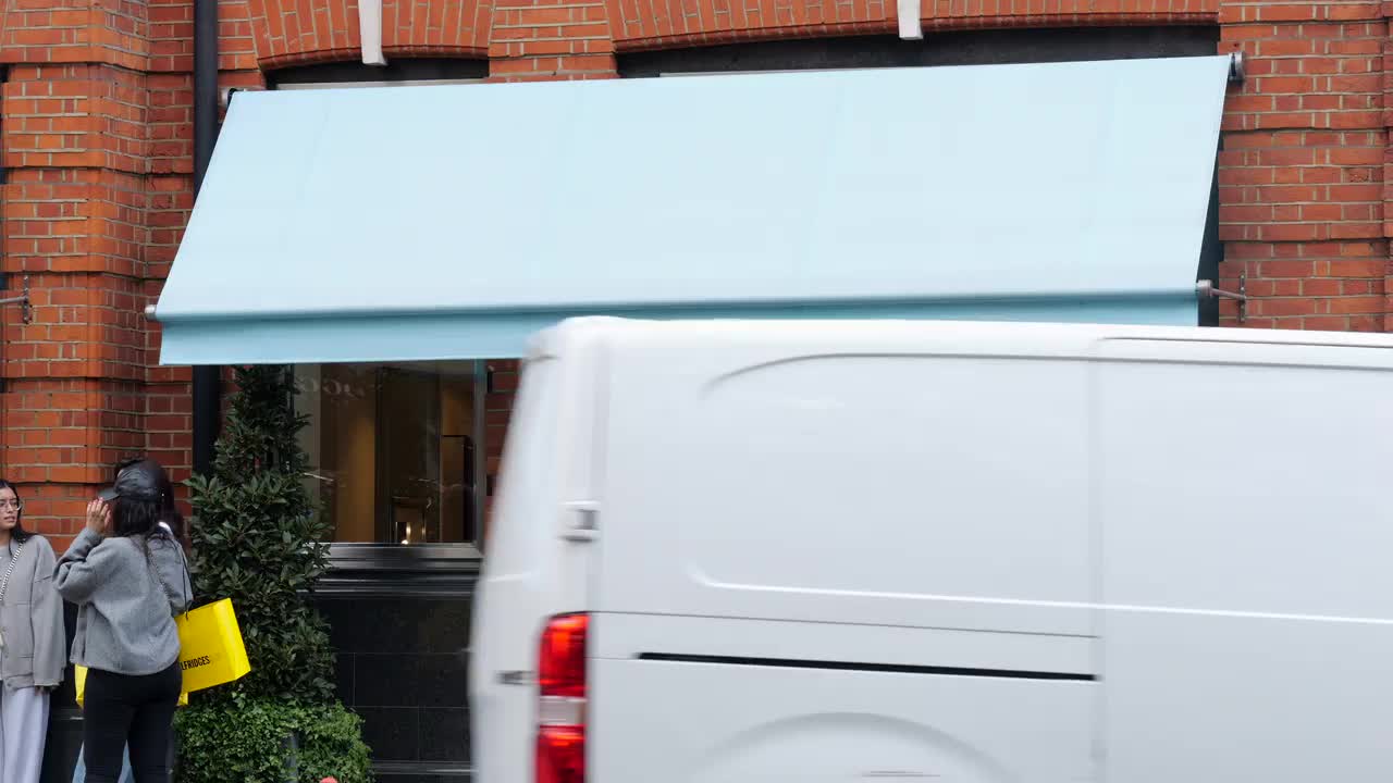 Tiffany & Co. Street Scene with Shoppers in London